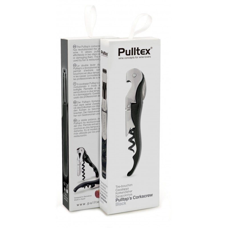 Pulltex Korkenzieher Classic Schwarz mit Etui
