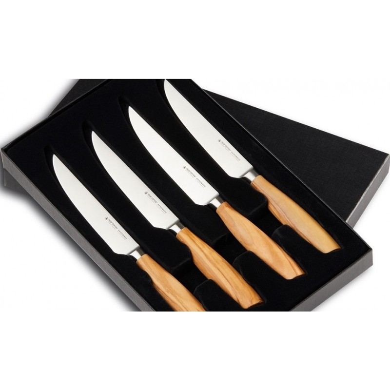 Steakmesser Set Olivenholz 4-teilig