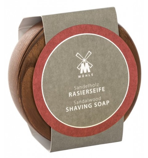 Rasierseife Mühle Sandalwood in Holzschale