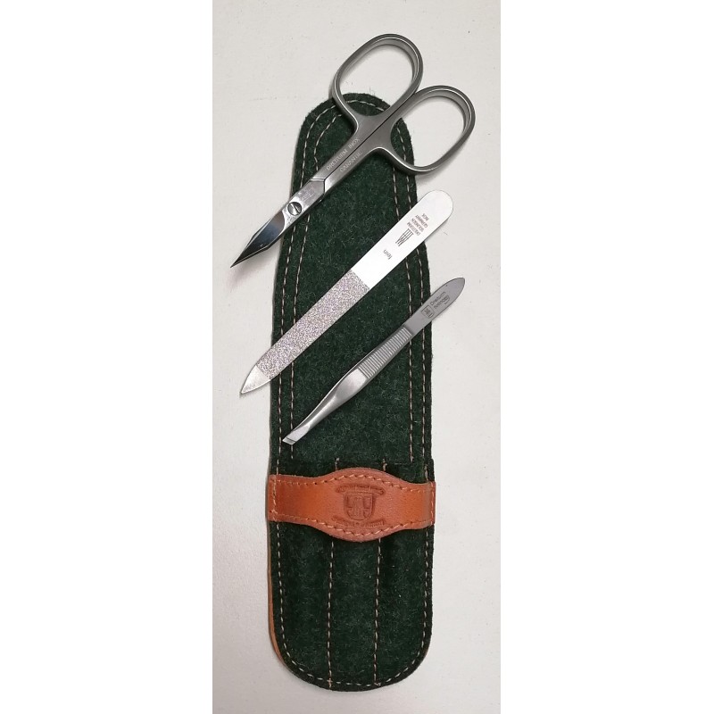 Manicure-Set Loden dunkelgrün/braun