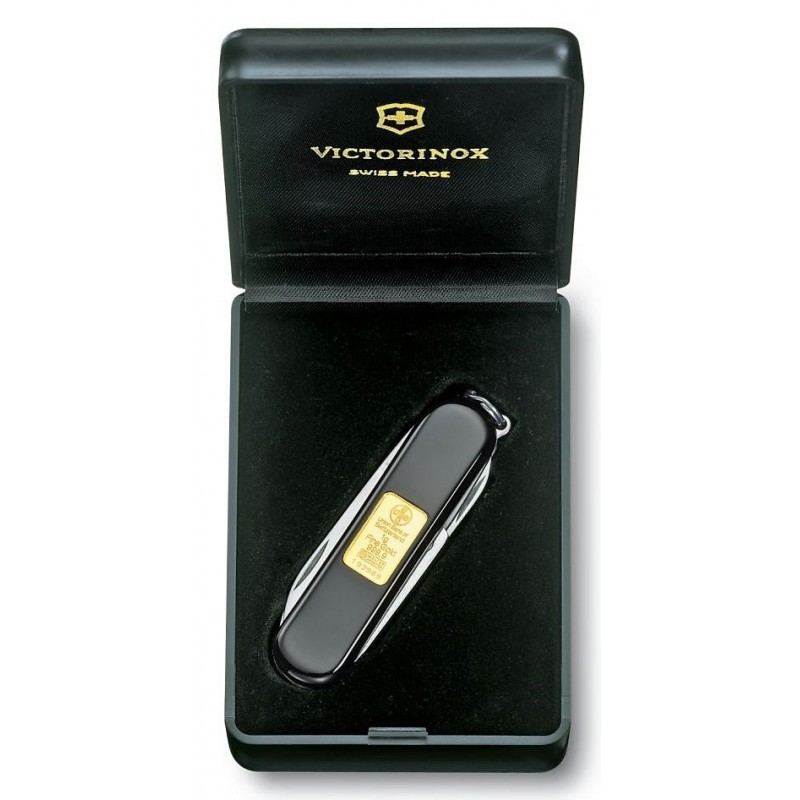 Victorinox Classic mit Goldbarren