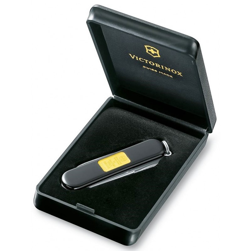 Victorinox Classic mit Goldbarren