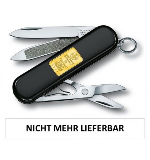 Victorinox Classic mit Goldbarren