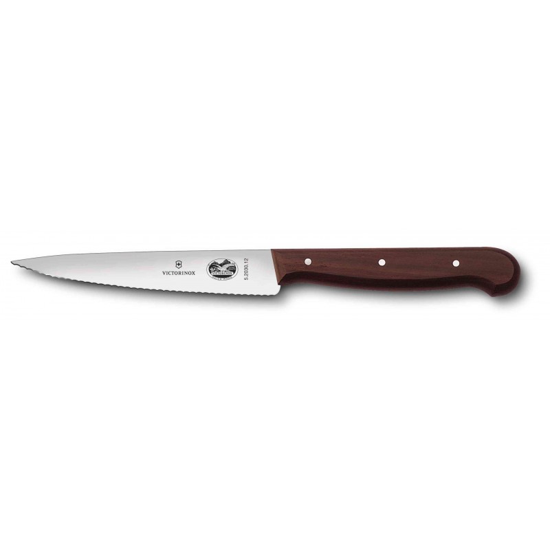 Officemesser Rosewood mit Wellenschliff 12 cm